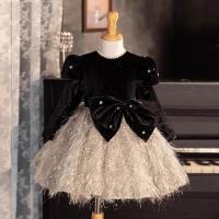 ราคา ชุดราตรี/ชุดออกงานเด็กผู้หญิง สีขาว/ดำ 77 (26681119799)