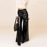 ราคา SMFK กางเกงเลกกิ้งทรงกว้างหนังแท้สีดำเงา ออกแบบใหม่สวมใส่ง่าย เหมาะกับทุกโอกาส เทรนด์ใหม่จากดาราคนโปรด (53503335046)