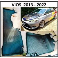 ราคา ผ้ายางปูพื้นรถยนต์ ถาดยางปูพื้น พรมปูพื้นรถ TOYOTA VIOS > 2013 14 15 16 17 18 19 20 21 2022 (21374739386)