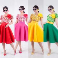 ราคา เซตแขนตุ๊กตาลายดอกกระโปรงสีพื้น ชุดวนิดา ชุดย้อนยุค ชุดลายดอก ชุดทองกวาว (1946125198)