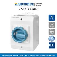 ราคา Socomec Load Break Switch COMO 4P 32A Enclosed Grey/Blue Handle | 21154303 | Socomec (24739667946)