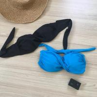 ราคา Bikini ทูพีชทวิตไขว้อก ผูกหลัง บราบิด อก 32-38” ☀︎︎รุ่นนี้มีฟองน้ำในตัว ☀︎︎มี 2 สี ดำ/ ฟ้า ☀︎︎งานมือ 1 นะค่ะ (3519487467)