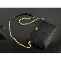ราคา Prada กระเป๋าสะพายข้าง สีดำและทอง ทำจากไนลอน มีโซ่อย่างหรูหรา (54954470490)