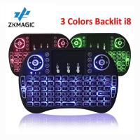 ราคา Zkmagic Smart tv I8 Mini 2.4G Wireless Keyboard Touchpad 3 Color Backlit Air Mouse Language Android TV Computer Notebook (6373872547)