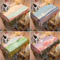 ราคา ผ้าปูโต๊ะ ลายภาพวาดสีน้ํามัน รูปหัวใจน่ารัก ป้องกันฝุ่น สําหรับหอพักนักเรียน (24581841943)