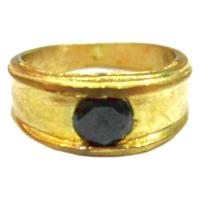 ราคา TANITTgemsแหวนปลอกมีดทองเหลืองแท้ประดับพลอยนิล Sz.6#418 (453190842)