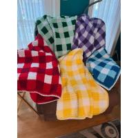 ราคา ผ้าห่มถักลายหมากรุก Wotaamelon Warm | ถักโครเชต์แฮนด์เมด (48454081083)