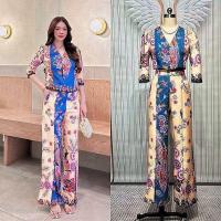 ราคา (M) พร้อมส่งชุดเซท 2 ชิ้น เสื้อแขนยาวกับกางเกงขายาวสีเหลืองลายปาเต๊ะ งานป้าย Chalita แท้ มือ1 ป้ายห้อย (28525483244)