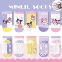 ราคา *ถุงเท้าเด็กพรีเมี่ยมท้องถิ่น Hello Kitty Sanrio Kuromi My Melody ถุงเท้ากันลื่น (47854736119)