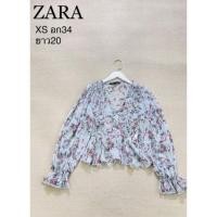 ราคา เสื้อ​ Zara.แท้​ ผ้าชีฟองลายดอก​ น่ารัก (22274897959)