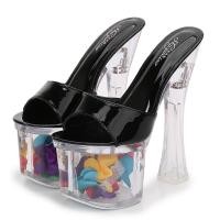 ราคา รองเท้าส้นสูงสุด ๆ รองเท้าคริสตัลใสขนาด 7 นิ้ว/7.8 นิ้ว (45955266159)