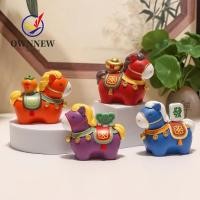 ราคา OWNNEW ตุ๊กตาม้า, ม้าราศีการ์ตูนม้า, เรซิ่นหมุนได้เครื่องประดับม้านําโชคทําด้วยมือ (49653540680)