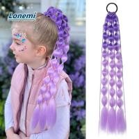 ราคา LONEMI เด็ก Bubble Ponytail Extension,สําหรับสาวสําหรับ EDC Festival Rave 20" ผม Extensions, Handmade ถักแฟชั่นผู้หญิงผม Tie Ombre Crazy Hair Day อุปกรณ์เสริม (57104337712)