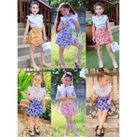 ราคา ชุดเซ็ตลายดอกวันสงกรานต์ ชุดไทยประยุกต์​เด็กผู้หญิงลายดอก​ ชุดลายดอก​เล่นน้ำสงกรานต์​ เสื้อคอกระเช้า​ ชุดพื้นเมือง (3171309978)
