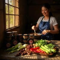 ราคา น้ำพริกตาแดงสูตรโบราณบ้านครูอ้อ (43210394941)