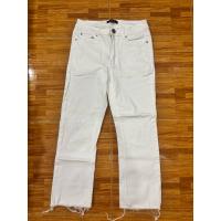 ราคา กางเกงยีนส์สีขาว ขากระบอก ผ้ายืด ปลายขาตัด งานแบรนด์ Jaspal‼️ แท้ ไซส์ s-m เอว 27-28 (41260928562)