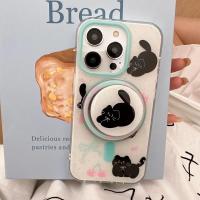 ราคา เคสกระเป๋าสตางค์ลายแมวสีดําลายจุดสําหรับ iPhone 15pro 15promax 14 14promax 14pro 16 pro max 16 (27459056792)