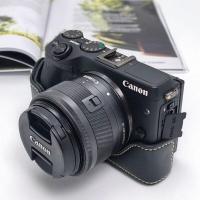 ราคา พร้อมสต็อกจัดส่งที่รวดเร็ว เหมาะสําหรับ Canon EOS M6II กระเป๋ากล้องรุ่นที่สอง Canon m3 เคสหนังป้องกัน Micro Single m6 Retro Base Case (48354562674)
