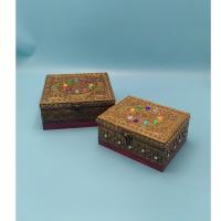 ราคา กล่องเก็บของใส่เครื่องประดับ ตลับไม้ใส่พระ เดินเส้น สีทองโบราณ (22837474301)