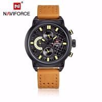 ราคา naviforce watch แท้ นาฬิกาข้อมือ สายหนังสีน้ำตาล รุ่น NF9068-BYBN (293599786)