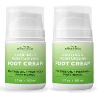 ราคา Pumice Valley 2 Pack Foot Cream for Dry Cracked Feet and Heels - Natural Moisturizer, Corn, Calluses Treatment - Skin, Body Lotion, Panthenol, Tea Tree Oil, Menthol 1.7 Oz (54604022092)