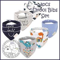 ราคา Moms Care ผ้ากันเปื้อนเด็กกันน้ําผ้าฝ้าย 100% (3 ชิ้น) (48152438701)