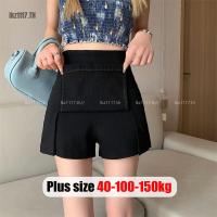 ราคา Plus Size✅กางเกงขาสั้นผู้หญิงสาวอวบ ไซส์ใหญ่ กางเกงกระโปรง กางเกงขาสั้นเอวสูงสาวอวบ ขากว้าง แยก สีดำ ฤดูร้อน เกาหลี แฟชั่น Oversize พลัสไซส์ สาว อวบอ้วน ใส่ได้ (46554309021)