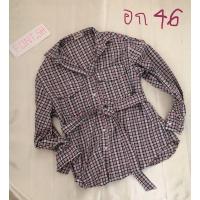 ราคา มินิเดรสลายสก็อตสีแดง เชิร์ต oversize สาวอวบใส่ได้ค่ะ (3845369694)