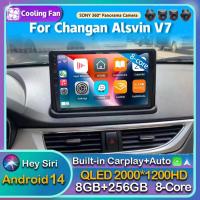 ราคา Android 14 Carplay Auto 2din For Changan Alsvin V7 2014-2018 Car Radio Multimedia Video Player GPS (50002545612)