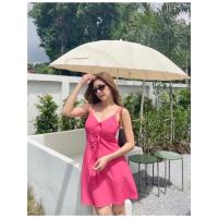 ราคา dress thitiya เดรสงานป้ายสีชมพูเข้ม (22418021395)