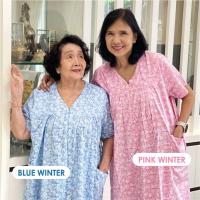 ราคา ชุดนอนผู้ใหญ่ ชุดนอนคนแก่ ชุดอยู่บ้าน ลาย สวนดอกไม้ (9258248741)