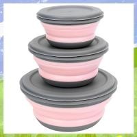 ราคา 3ชิ้น/เซ็ตชามชุดซิลิโคนพับกล่องอาหารกลางวันพับแบบพกพาซิลิโคนพับชามพับชามสลัดพับได้พร้อมฝาปิดสีชมพู (41959162684)