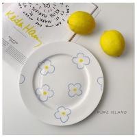 ราคา (พร้อมส่ง) จาน จานเซรามิค จานเซรามิคลายดอกไม้ ถ้วยเซรามิค จานเซรามิก ขนาด8นิ้ว (5352183755)