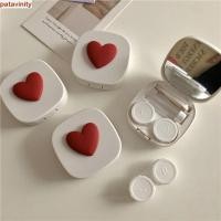 ราคา PATAVINITY ผู้หญิงคอนแทคเลนส์แบบพกพาหัวใจน่ารักพร้อมกระจกการ์ตูนกรณีพยาบาลที่เก็บแว่นตาเกาหลี (50803002011)