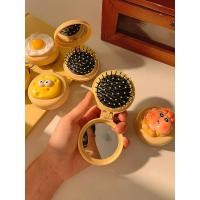 ราคา หวีน่ารัก หวี หวีเบาะลมการ์ตูนแบบพกพาพร้อมกระจกพับได้ (52754792765)