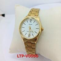 ราคา CASIO MTP-V005 นาฬิกาข้อมือชายหญิง สีทอง กันน้ำ ของแท้ (54254424771)