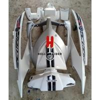 ราคา ชุดสี เฟรม คลิกเก่า สีขาวเทา Honda click 110 คาร์บู จำนวน 8 ชิ้น รถปี 2006-2007 พร้อมติดลาย (13648421155)