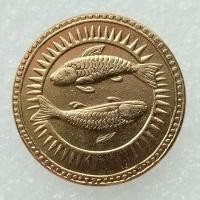 ราคา งานฝีมือโบราณ เหรียญโบราณอินเดีย เหรียญที่ระลึกทองแดงเคลือบทอง 25ahg11/2 6TRSE #$% ^ &!@ (50452189863)