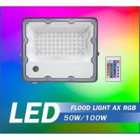 ราคา ( รับประกัน 6 เดือน ) โคมฟลัดไลท์ LED รุ่น AX RGB ไฟเปลี่ยนสีได้ LED FLOOD LIGHT 50W 100W RGB IP65 (43476953171)