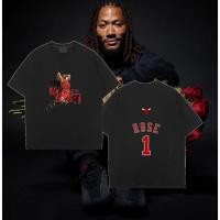 ราคา Derrick Rose Chicago Bulls พิมพ์กราฟฟิตีระดับไฮเอนด์แฟชั่นระบายอากาศกีฬาแขนสั้น | แฟชั่นยอดนิยมออกแบบผ้าฝ้ายแท้คอกลมพิมพ์เสื้อยืดผู้ชาย | ไซส์ S-5XL (41750709707)