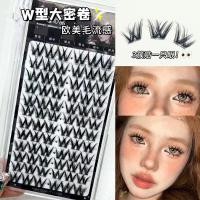ราคา ขนตาน่ารัก สินค้าแฟชั่น W-Shaped Large Curl หนาขนตาปลอมคลัสเตอร์เดี่ยวผม Lazy Segmented Eyelashes 25.12.12 (55553004466)