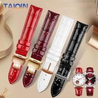 ราคา Original-Bright cowhide watchband Soft นาฬิกาเข็มขัด 12 มม.14 มม.16 มม.18 มม.สุภาพสตรีสายหนังแท้สําหรับ Casio Citizen Fossil สีม่วงสีขาว (46501486442)