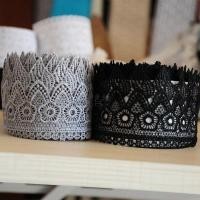 ราคา ผ้าลูกไม้ ปักลายใบไม้ กว้าง 9 ซม. ยาว 1 หลา (0.9 เมตร) (14256556213)