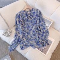 ราคา เสื้อชีฟองผู้หญิงลายดอกไม้สวยๆสไตล์เกาหลี (24216421766)
