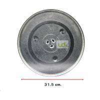 ราคา จานแก้วใช้กับไมโครเวฟ จานหมุนไมโครเวฟ ขนาดเส้นผ่าศูนย์กลาง 31.5 cm อะไหล่ไมโครเวฟ จานแก้วไมโครเวฟ (29153161118)