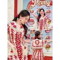 ราคา จั๊มสูทขาสั้น คอปก ปักเชอร์รี่ งานป้าย ananya/chalita (20786827686)