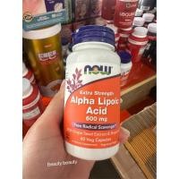 ราคา Now Foods Alpha Lipoic Acid, Extra Strength 600 mg 60 Veg Capsules (41262453908)