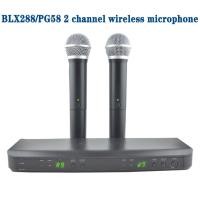 ราคา Shure BLX288 ไมโครโฟนไร้สาย 2 ช่อง พร้อมระยะทางส่งสัญญาณ PG58 มือถือ 80 ม. (45453332462)