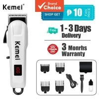 ราคา Kemei ปัตตาเลี่ยนผมไฟฟ้า KM-809A USB ตัดผม Trimmer พร้อม LCD Professional Hair Clipper ใบมีดเซรามิคไร้สาย Trimmer (28923353975)