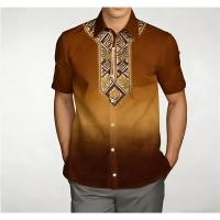 ราคา เสื้อเชิ้ตกระดุมแขนสั้นผู้ชาย - อนาคว & ชนเผ่า ศิลปะ ลุคลําลองอัจฉริยะ (48853720523)